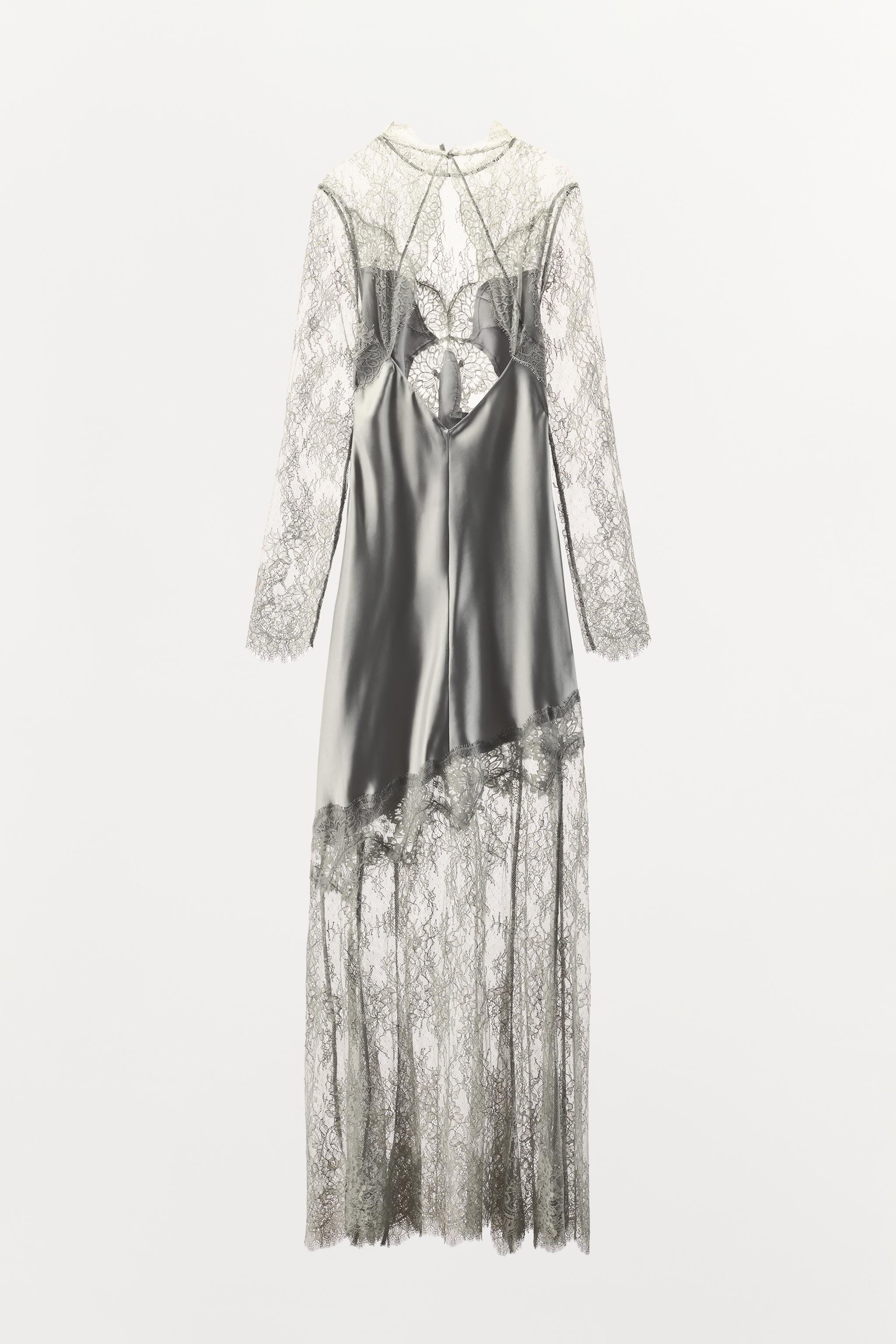 ZW COLLECTION SATIN EFFECT LACE DRESS
